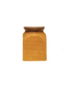 Unica Barattolo In Ceramica Giallo Cm. 11 x 16 Cm.