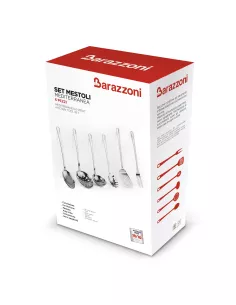 Set 6 Mestoli In Acciaio Inox 18/10 Linea Mediterranea Barazzoni 2