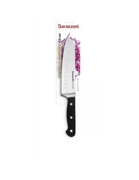 Coltello In Acciaio Santoku Cm. 17,50 Barazzoni