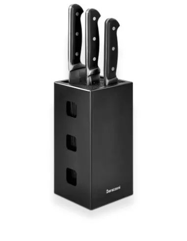 Ceppo Porta Coltelli Nero In Legno