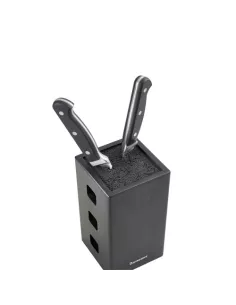 Ceppo Porta Coltelli Nero In Legno 2