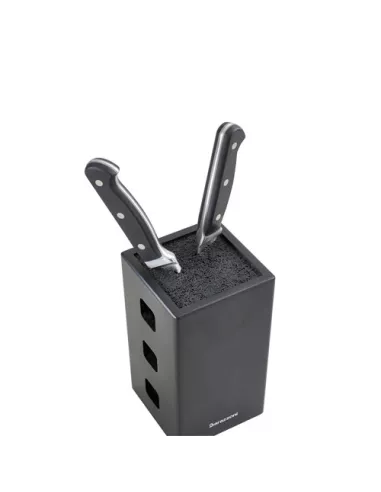 Ceppo Porta Coltelli Nero In Legno