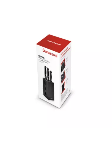 Ceppo Porta Coltelli Nero In Legno