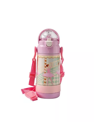 Bottiglia Termica Baby 350ml Inox/abs C/cannnuccia Silicone Decori Assortiti