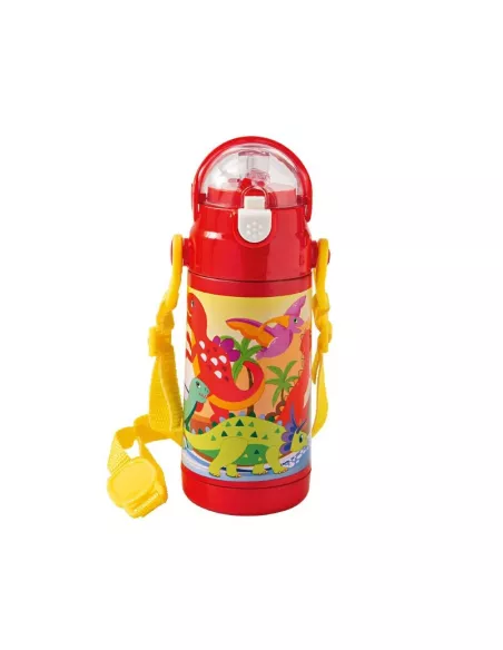 Bottiglia Termica Baby 350ml Inox/abs C/cannnuccia Silicone Decori Assortiti