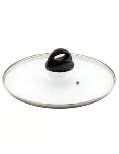 Coperchio In Vetro Pomolo Nero Diametro 16